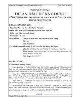 THUYẾT MINH dự án đầu tư xây DỰNG CÔNG TRÌNH ĐƯỜNG nội bộ KHU DU LỊCH NGHỈ DƯỠNG lộc sơn THÀNH PHỐ VŨNG tàu 