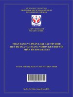 Nhận dạng và phân loại các tín hiệu quá độ dựa vào mạng nơron kết hợp với phân tích Wavelets