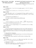 đề thi chuyên toán vào lớp 10 môn toán vào trường năng khiếu HCM