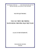 Tái cấu trúc hệ thống ngân hàng thương mại việt nam