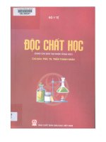 Độc chất học (Dùng cho đào tạo Dược sĩ đại học)  Trần Thanh Nhãn, 2013