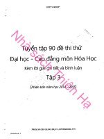 Tuyen tap 90 de thi thu mon Hoa ( luyen thi dai hoc 2016)