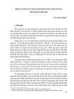 PHÂN CẤP QUẢN LÝ NGÂN SÁCH NHÀ NƯỚC Ở VIỆT NAM VÀ ĐỊNH HƯỚNG ĐỔI MỚI