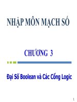 Đại Số Boolean và Các Cổng Logic môn nhập môn mạch số ĐH CNTT