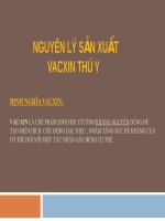 Bài giảng nguyên lý sản xuất vacxin thú y