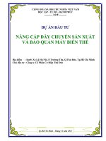 Dự án đầu tư nâng cấp dây chuyền sản xuất và bảo quản máy biến thế