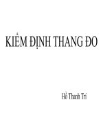 Bài giảng kiểm định thang đo   hồ thanh trí