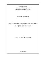 Quyền trẻ em có hoàn cảnh đặc biệt ở Việt Nam hiện nay