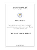 Một số giải pháp hoàn thiện hoạt động marketting tại công ty trách nhiệm hữu hạn anpharma đến năm 2020