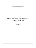 Kế hoạch chuyên môn tổ 2 + 3 năm 15  16