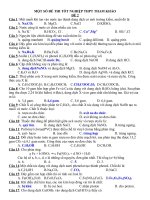 ĐỀ THI TỐT NGHIỆP THPT MÔN HÓA THAM KHẢOCÓ ĐÁP ÁNĐỀ 2