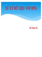 Bài giảng xử lý dữ liệu với SPSS   hồ thanh trí