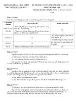 đề thi tuyển sinh vào lớp 10 chuyên sinh trường phổ thông năng khiếu thành phố HCM