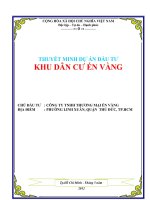 lập dự án đầu tư khu dân cư én vàng