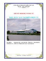 Dự án đầu tư nhà máy xây nghiền bột cá