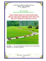 lập dự án khu du lịch sinh thái và bảo tồn nhà sàn