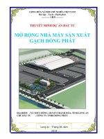 Dự án đầu tư mở rộng nhà máy sản xuất gạch Đồng Phát