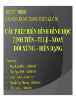 Thuyết trình CAD ứng dụng trong thiết kế ô tô