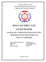 QUY TRÌNH GIAO NHẬN HÀNG hóa NHẬP KHẨU BẰNG ĐƯỜNG BIỂN tại CÔNG TY TNHH DHQ 