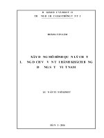 Xây dựng mô hình quản lý chất lượng dịch vụ vận tải hành khách bằng đường sắt ở Việt Nam