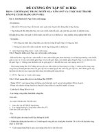 Đề cương ôn tập Lịch Sử 11