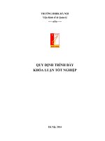 Mẫu trình bày khóa luận tốt nghiệp