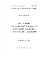 Hóa trị hỗ trợ carcinôm đại tràng giai đoạn III bằng phác đồ oxaliplatin, 5 fluorouracil và leucovorin