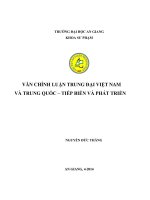 VĂN CHÍNH LUẬN TRUNG ĐẠI VIỆT NAM VÀ TRUNG QUỐC – TIẾP BIẾN VÀ PHÁT TRIỂN