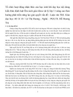 Tổ chức hoạt động nhận thức của học sinh khi dạy học nội dung kiến thức định luật ôm sách giáo khoa vật lý lớp 11 nâng cao theo hướng phát triển năng lực giải quyết vấn đề 