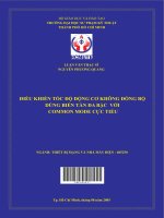 Điều khiển tốc độ động cơ không đồng bộ dùng biến tần đa bậc với common mode cực tiểu