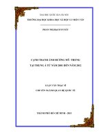 Cạnh tranh ảnh hưởng mỹ   trung tại trung á từ năm 2001 đến năm 2012 