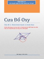 CƯA ĐỔ OXY-CHỦ ĐỀ 2-HÌNH BÌNH HÀNH VÀ HÌNH THOI
