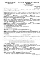 Đề thi thử THPT Quốc gia môn Hóa học năm 2016