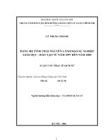 Đảng bộ tỉnh thái nguyên lãnh đạo sự nghiệp giáo dục   đào tạo từ năm 1997 đến năm 2005 