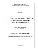 Phương pháp hiệu chỉnh tikhonov cho bài toán bất đẳng thức biến phân giả đơn điệu