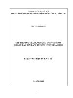 Chủ trương của đảng cộng sản việt nam đối với đạo tin lành từ năm 1990 đến năm 2010