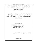 Chiến lược phát triển hệ thống vận tải biển của trung quốc  thực trạng và định hướng đến năm 2020 