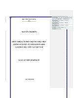 HOÀN THIỆN các điều KIỆN để THỰC HIỆN CHÍNH SÁCH TIỀN tệ THEO KHUÔN KHỔ lạm PHÁT mục TIÊU tại VIỆT NAM 