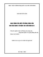 Hoạt động của một số đảng cộng sản khu vực Nam Á từ năm 1991 đến năm 2011