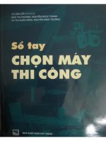 SỔ TAY CHỌN máy THI CÔNG