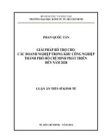 Giải pháp hỗ trợ cho các doanh nghiệp trong khu công nghiệp thành phố hồ chí minh phát triển đến năm 2020