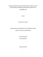 Đánh giá tiềm năng du lịch sinh thái và đề xuất các giải pháp phát triển bền vững du lịch sinh thái tỉnh phú yên 