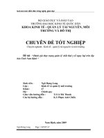 Đánh giá thực trạng quản lý chất thải y tế nguy hại trên địa bàn tỉnh nam định 