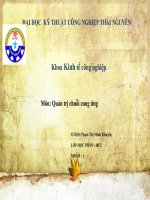 lập kế hoạch và quản lý nguồn cung