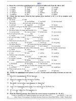 10 de thi vao lop 10 anh van