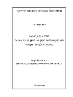 Công tác xây dựng tổ chức cơ sở đảng của Đảng bộ tỉnh Hưng Yên từ năm 1997 đến năm 2010