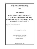 Nghiên cứu xác lập quy trình nuôi cấy tế bào sừng người trên màng collagen từ màng ối hướng tới ứng dụng ghép tự thân điều trị các tổn thương mất da