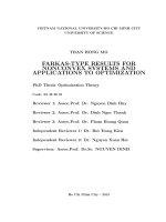 Farkas type results for nonconvex systems and applications to optimization = một số kết quả dạng farkas cho các hệ không lồi và áp dụng vào lý thuyết tối ưu