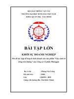 Bài tập lớn Lập kế hoạch kinh doanh cho sản phẩm “Cây cảnh lơ lửng trên không