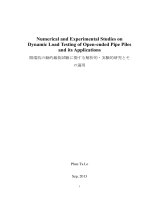 Numerical and experimental studies on dynamic load testing of open ended pipe piles and its applications